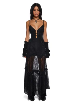 Current Mood Dresses|Plus*Imagined West Maxi Dress - Black