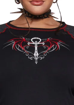 Widow Tops|Plus*Immortal Living Long Sleeve Tee