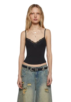 Current Mood Tops|Plus*In My Aura Cami Tank - Black