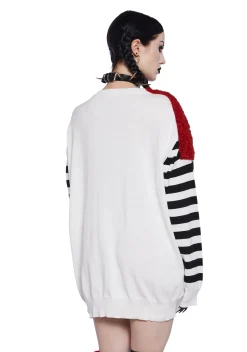 Trickz N' Treatz Tops*In Stitches Oversized Sweater
