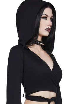 Widow Tops|Plus*In Your Dark Dreams Wrap Top