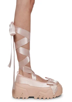 Sugar Thrillz Platforms|Sneakers*Innovative Ballerina Platform Wrap Sneakers