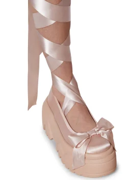 Sugar Thrillz Platforms|Sneakers*Innovative Ballerina Platform Wrap Sneakers