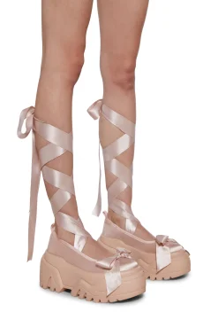Sugar Thrillz Platforms|Sneakers*Innovative Ballerina Platform Wrap Sneakers
