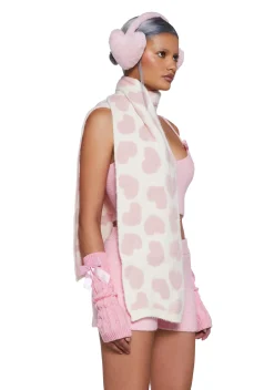 Sugar Thrillz Scarves & Gloves*Intarsia Heart Scarf