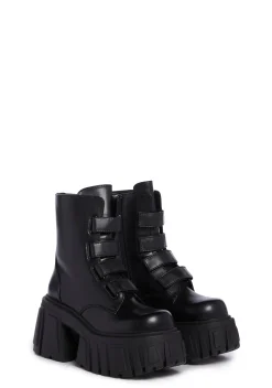 Club Exx Boots|Platforms*Interstellar Wave Platform Boots - Black