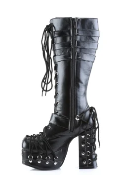 Demonia Boots|Platforms*Into Oblivion Corset Platform Boots
