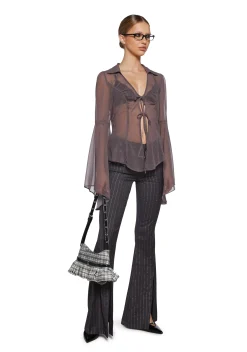 Sugar Thrillz Tops*Intrigue Overdue Long Sleeve Top
