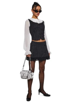 dELiA*s by Dolls Kill Bottoms|Skirts*It’s Been Real Pinstripe Mini Skirt