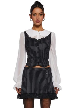 dELiA*s by Dolls Kill Bottoms|Skirts*It’s Been Real Pinstripe Mini Skirt