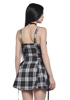 Widow Dresses*Ivory Charm School Dropout Plaid Dress