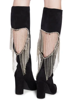 Lemon Drop by Privileged Boots*Jacqueline Heeled Boots - Black