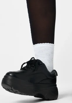 Koi Footwear Platforms|Sneakers*Jennie Striker Chunky Bubble Trainers - Black