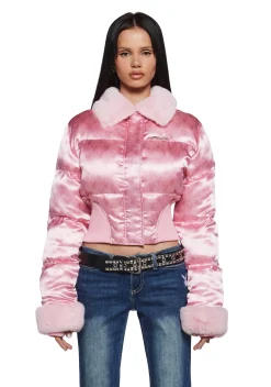 Playboy by Dolls Kill Outerwear|Plus*Jetset Pleasure Puffer Jacket