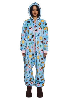 Dolls Kill x Paul Frank Lingerie*Joyous Daydream Fleece Onesie