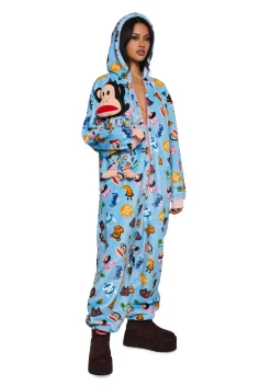 Dolls Kill x Paul Frank Lingerie*Joyous Daydream Fleece Onesie