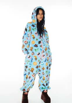 Dolls Kill x Paul Frank Lingerie*Joyous Daydream Fleece Onesie