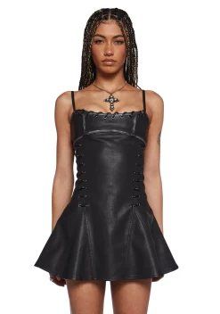 Generation Kiss Dresses|Mini Dresses*Julia Vegan Leather Mini Dress