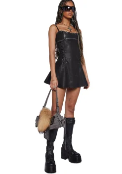 Generation Kiss Dresses|Mini Dresses*Julia Vegan Leather Mini Dress