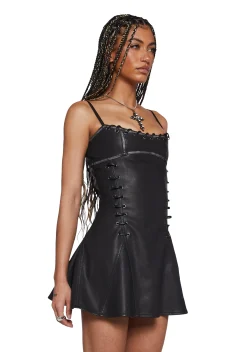 Generation Kiss Dresses|Mini Dresses*Julia Vegan Leather Mini Dress