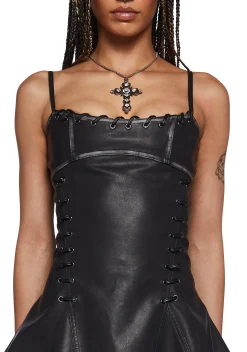 Generation Kiss Dresses|Mini Dresses*Julia Vegan Leather Mini Dress