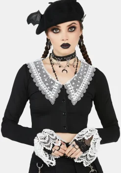 The Grave Girls Tops*Just My Type Lace Collared Top