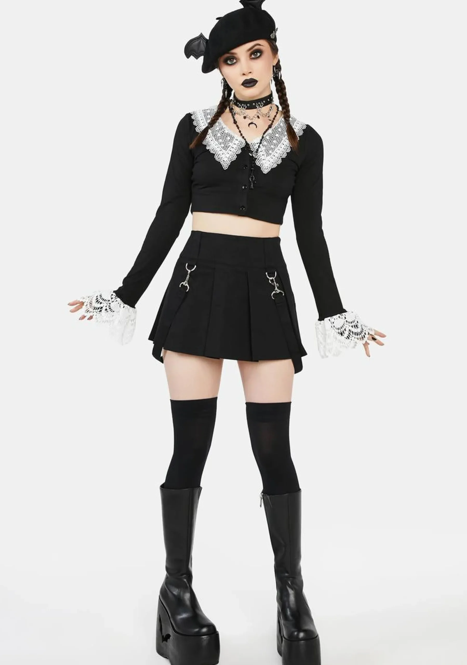 The Grave Girls Tops*Just My Type Lace Collared Top