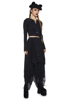 The Grave Girls Tops*Just Wing It Collared Top