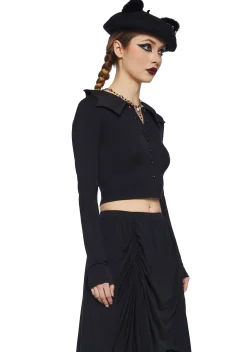 The Grave Girls Tops*Just Wing It Collared Top