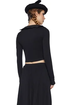 The Grave Girls Tops*Just Wing It Collared Top