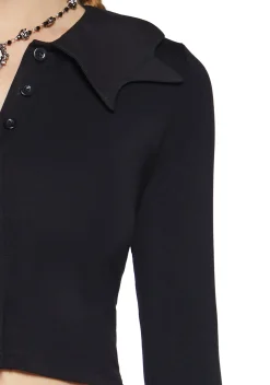 The Grave Girls Tops*Just Wing It Collared Top