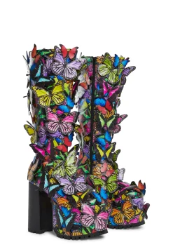 Club Exx Boots|Platforms*Kaleidoscope Vision Platform Boots