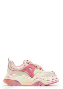 Koi Footwear Platforms|Sneakers*Kaleidoscopic Platform Trainers - Rainbow