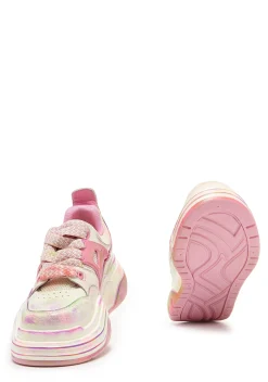 Koi Footwear Platforms|Sneakers*Kaleidoscopic Platform Trainers - Rainbow