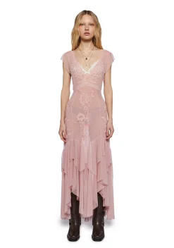 Current Mood Dresses|Plus*Karmic Commotion Midi Dress - Pink