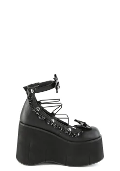 Demonia Platforms*Kera-18 Bow Platform Wedges