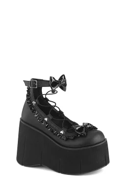 Demonia Platforms*Kera-18 Bow Platform Wedges