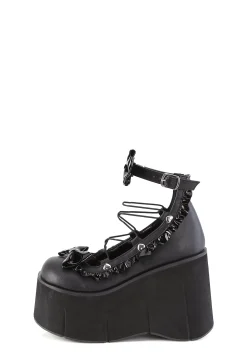 Demonia Platforms*Kera-18 Bow Platform Wedges