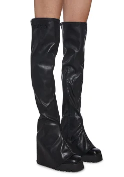 DARKER WAVS Boots*Kickdrum Thigh High Pant Boots
