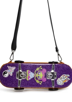 dELiA*s by Dolls Kill Bags*Kickflip Skateboard Crossbody Bag - Purple