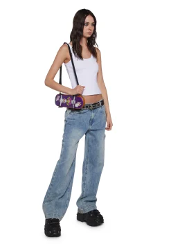 dELiA*s by Dolls Kill Bags*Kickflip Skateboard Crossbody Bag - Purple