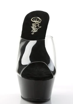 Demonia Sandals*Kiss-201 Peep Toe Slides - Black