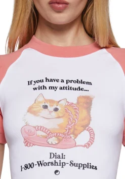 Worship Tops*Kitty Kitty Raglan Tee
