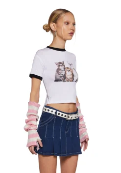 dELiA*s by Dolls Kill Tops|Plus*Kitty Love Baby Tee