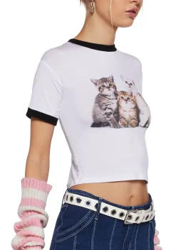 dELiA*s by Dolls Kill Tops|Plus*Kitty Love Baby Tee