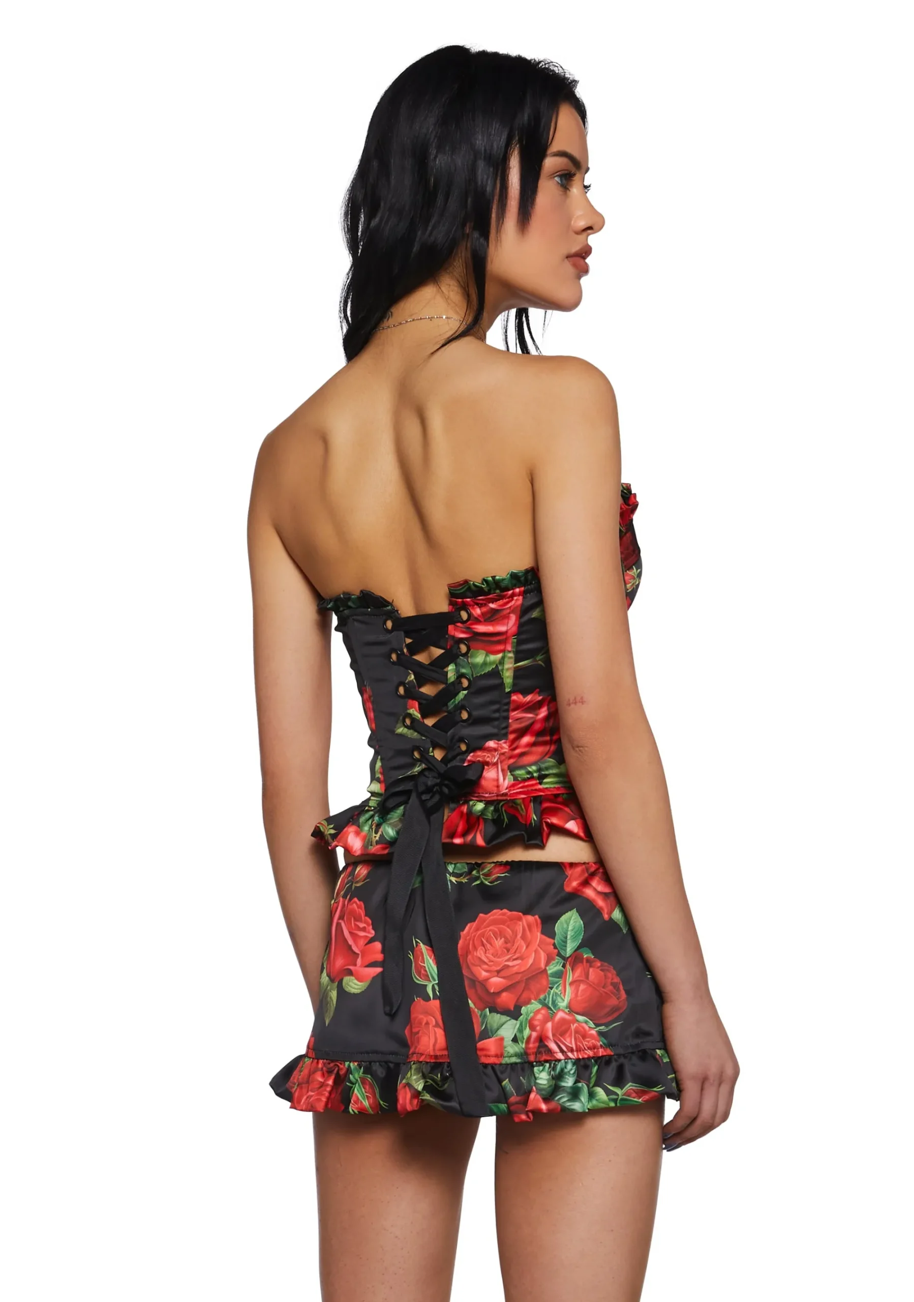 Sugar Thrillz Corsets|Tops*La Bella Vita Corset Top - Black/Red