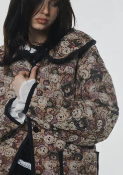 dELiA*s by Dolls Kill Outerwear|Plus*Lady Love Convertible Collared Coat - Teddy Bear