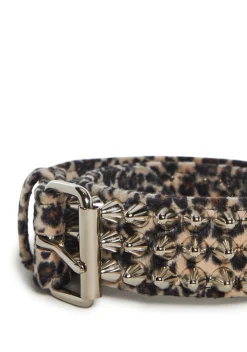 Funk Plus Belts & Harnesses*Large Conical Studded Waist Belt - Leopard