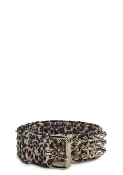 Funk Plus Belts & Harnesses*Large Conical Studded Waist Belt - Leopard
