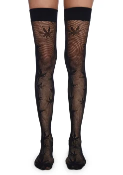 x_Leg Avenue Socks & Tights*Leaf Lover Thigh High Tights